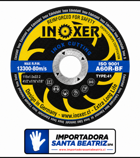Disco De Corte INOXER® de 4 1/2 X 1 mm Inoxidable