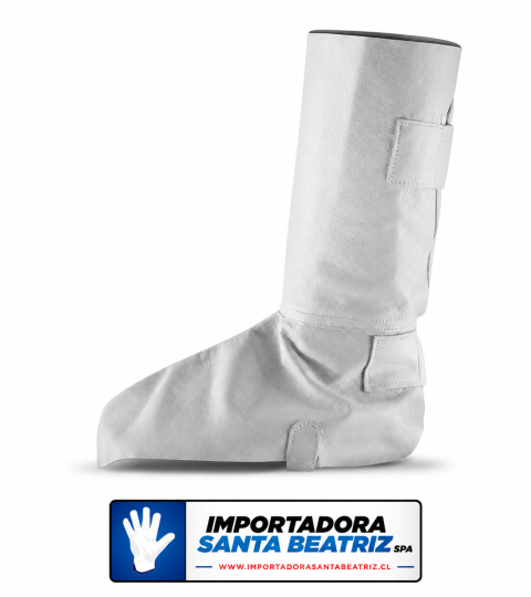 Polaina de Cuero Soldador Con Velcro e Hilo Kevlar