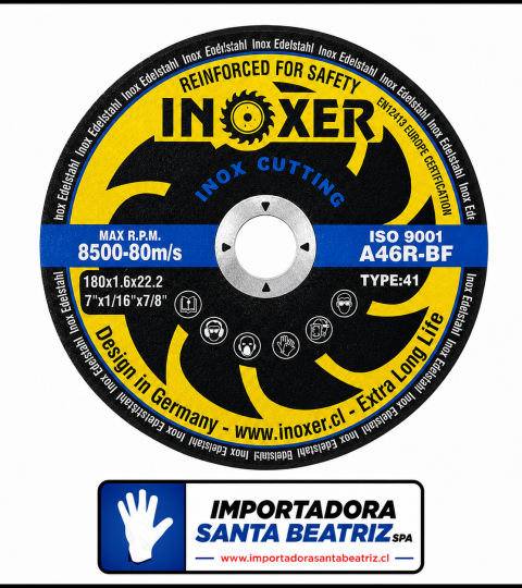 Disco De Corte INOXER® De 7 X 1,6 mm Inox
